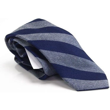 Tommy Hilfiger Men’s Basket Woven Striped Neck Tie Silk Accessory, Blue