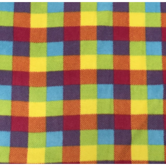 Assorted AntiPill Fleece Fabric by the Yard (FleeceBrightPlaid)