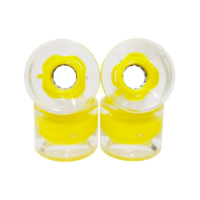 Sonducket Reemplazo de ruedas de patín, 4 piezas, componente Universal modificado, componentes rodantes, rueda de rodillo en línea, accesorio patinar Amarillo