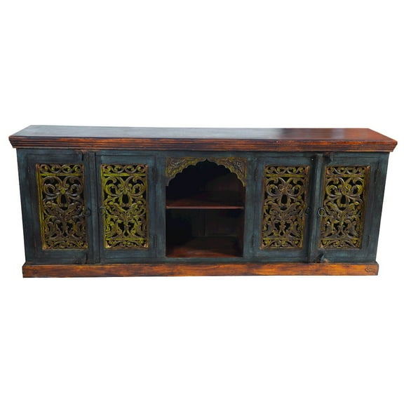 Arvada 4-Door Solid Wood Plasma/Buffet in Brown