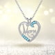 thumbnail image 3 of Collar para mujer, joyería para mujer, collar con colgante de cristal en forma de corazón, joyería para el Día de la Madre, collar para mamá, 3 of 4