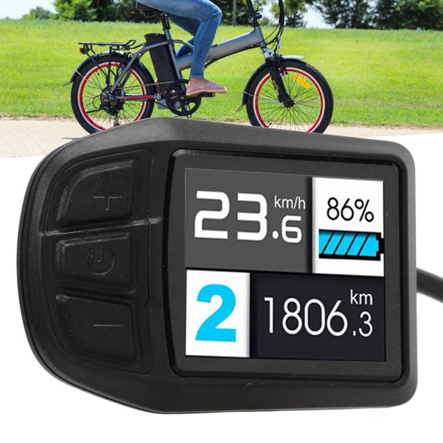 Medidor LCD Para Bicicleta Eléctrica, IP64 Resistente Al Agua Pantalla De Datos De Montaje De 22,2 Mm Pantalla Para Bicicleta Eléctrica A Prueba De Polvo Para Conversión De