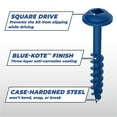 thumbnail image 5 of Blue-Kote SML-C150B-100 Pocket Hole Screw, NO 8, Coarse Threaded, 1-1/2 in L, Steel, Zinc, 5 of 6
