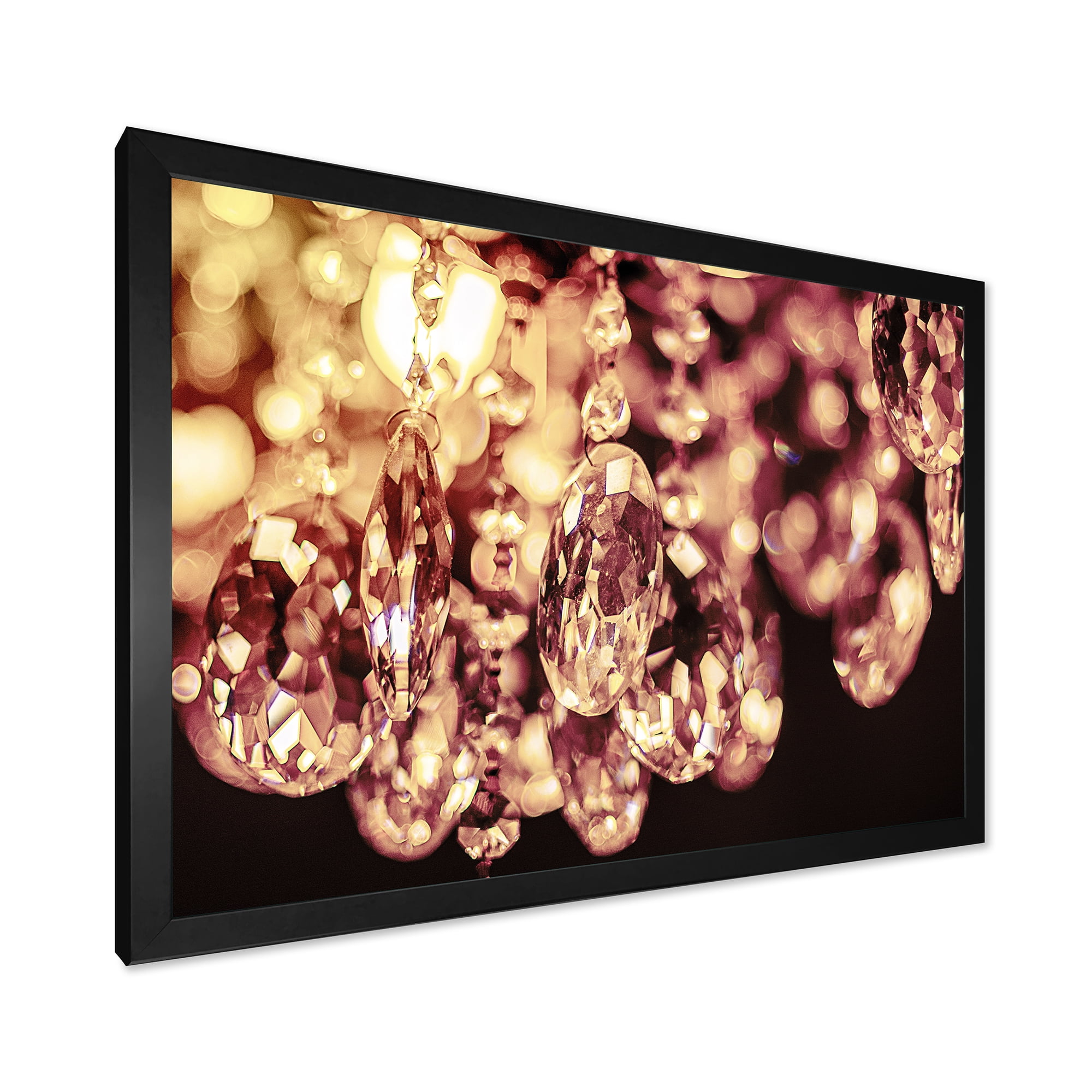 Designart 'Chandelier With Chrystak Hanging' Modern Framed Art Print