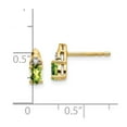 thumbnail image 6 of Auriga Fine Jewelry 14K Yellow Gold Peridot and 0.01ct Natural Diamond Dangle Earrings for Women(L- 9mm, W- 4mm), 6 of 6