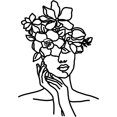 thumbnail image 1 of Abstract Minimalist Metal Wall Decor Woman Home Decor Room Decor Modern Metal Wall Decor Single Line Female Body Decor for Kitchen Living Room (Classic Style), 1 of 5