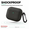 thumbnail image 3 of Entronix Silicone Case for AirPods 5 / 4, Slim Protective Cover with Carabiner, Black, 3 of 7
