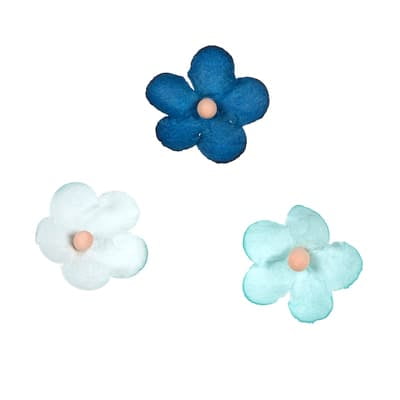 12 Packs: 120 ct. (1,440 total) Blue Paper Flowers by Recollections