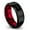 Red, variant on Mens Titanium Steel Ring Brushed Polished Band Simple Design Jewelry For Men Fashion Accessory Everyday Wear Look
