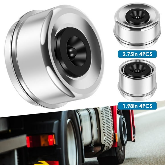 AMERTEER 4pcs Trailer Bearing Dust Cover 1.98/2.75inch Iron Trailer Axle Grease Cover Sturdy Trailer Wheel Hub Dust-Proof Cover Professional Wheel Center Lube Grease Cover for Trailer