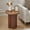 Octagonal Base Walnut, variant on Wirrytor Farmhouse Round End Table Set of 2, Wooden Fluted Couch Side Table with Octagonal Base for Living Room, Small Bedside Table Accent Cabinet, Bedroom, Black