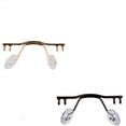 thumbnail image 4 of HUGFEGWE 10pcs Eyewear Bridge Replacement for Rimless Frame, Gold Silver Black Stainless Steel Eyewear Nose Bridges with Nose Pad. (Color : 1) CJB91-117493, 4 of 7