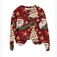 thumbnail image 2 of WXLWZYWL Womens Christmas Sweatshirts Cute Xmas Ugly 3D Graphic Print Sweaters Oversized Long Sleeve Round Neck Pullover Tops, 2 of 4