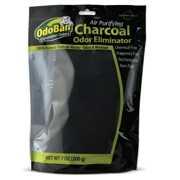 OdoBan Charcoal Odor Eliminator and Moisture Absorber Remover Bag, 7 Ounce