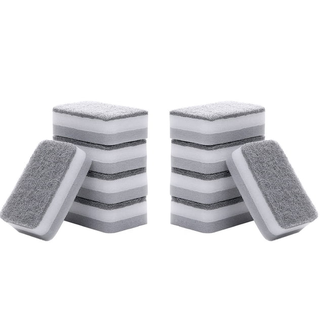 Bewildely Paquete de 5 esponjas para lavar platos, encimera, cuencos, fregador, limpieza absorbente de agua para el hogar, baño, restaurante Suministros de limpieza para el hogar Fuerza/10 piezas Bewildely HA002794-02