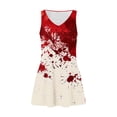 thumbnail image 4 of Vestido de Verano para las Mujeres Impresión de la Moda Bolsillo sin Mangas Cuello en V, Vestido Casual para la Playa Y Diario, 4 of 5
