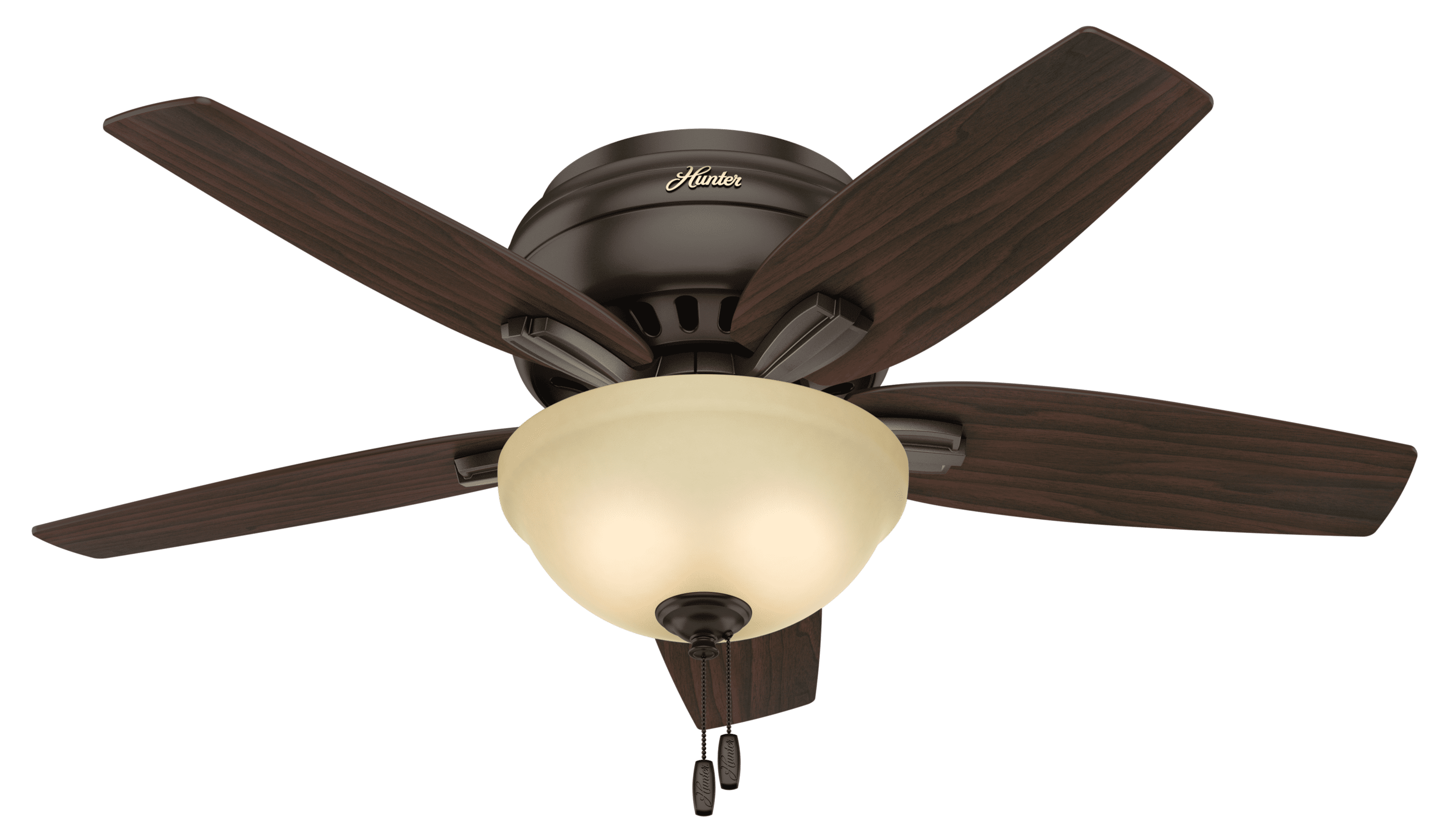 Hunter 42″ Newsome Premier Bronze Ceiling Fan with Light Kit and Pull