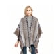 thumbnail image 4 of Poncho tipo capa de punto para mujer, cárdigan de punto tipo kimono con flecos para otoño e invierno, manta navideña, bufanda, regalos, 4 of 5