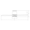 thumbnail image 6 of WAC Hug 44" Brushed Nickel Dimmable LED Smart Flush Mount Ceiling Fan with Remote Control, 6 of 8