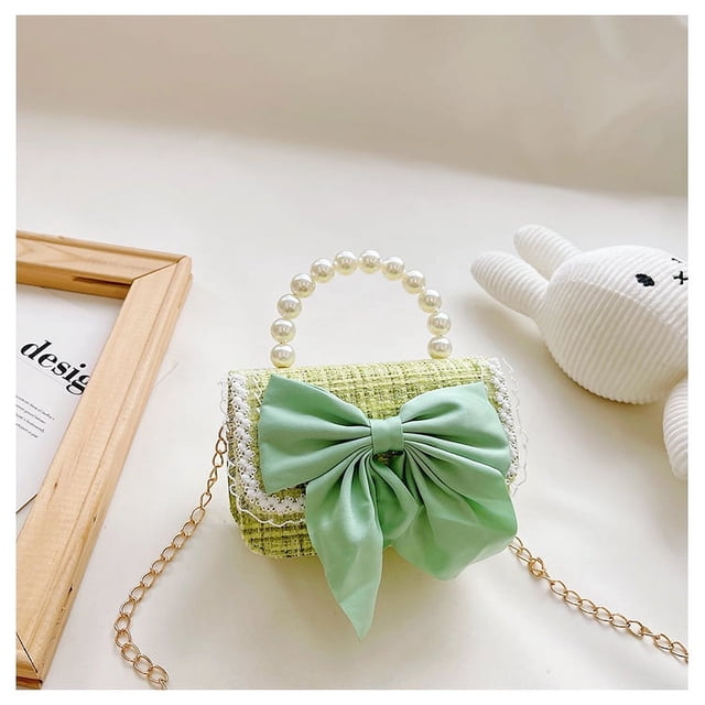 Bolso para niños con textura, bolso decorativo de moda para niña, bolso cruzado con lazo para niña