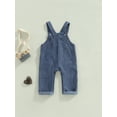 thumbnail image 4 of Gzhioc Toddler Boys Girls Spring Autumn Sling Jumpsuit Solid Color Sleeveless Suspender Pants,0-5 Years, 4 of 8