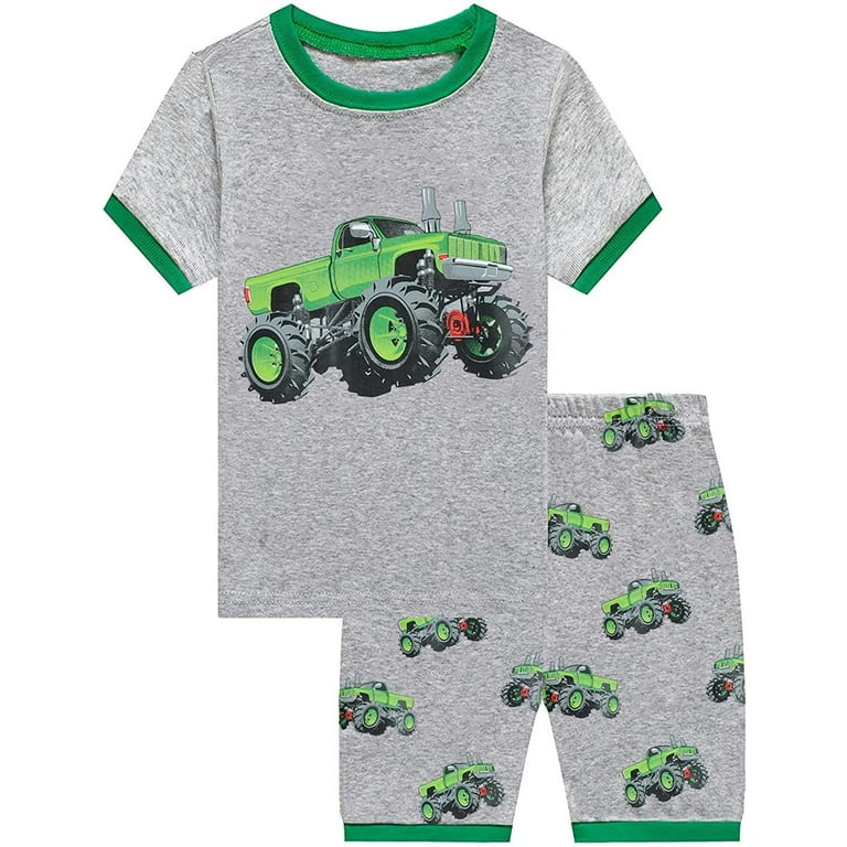 Little Hand Toddler Boys Garbage Truck Pajamas Casual Short Sets 3T