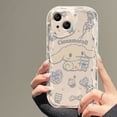 thumbnail image 4 of Funda de silicona suave con diseño de ondas 3D de Sanrio Hello Kitty Cinnamoroll para iPhone 16, 15, 14, 13, 12, 11 Pro Max, Mini X, XR, XSMAX, 8, 7, 6S Plus, 4 of 5