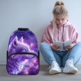 thumbnail image 2 of Garronmavis Galaxy Wolf 17-inch Kids School Backpack, Large Capacity Bookbag with Adjustable Padded Straps, Comfortable for Elementary Students Daily School and Outdoor Travel, 2 of 8