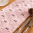 thumbnail image 5 of Ghost Table Runner, Plush Embroidered Halloween Table Decor, Cute Cream Ghost Pattern Table Cover for Indoor Party, Dining Room, Home Kitchen 13 X 36 Inch, 5 of 6
