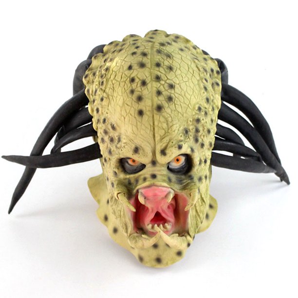 Disfraz integral de látex para cosplay con máscara de Alien Predators