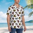 thumbnail image 5 of Balery Bulldog Sunglasses Face Print Men's Hawaiian Shirts Short Sleeve Beach Shirt Relaxed Fit Vacation Button Down Shirts-3X-Large, 5 of 9