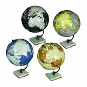 Assortment Of 4 Exquisite Globe On Stand, Multicolor