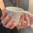 thumbnail image 1 of 24Pcs Medium Long Acrylic Fake Nails cool Spice Girls Wearing False Nails Set Press on 네일팁 Removable French Nails Fake 네일파츠 LU, 1 of 7