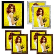 7 Pack Mixed Colorful Picture Frames,Four 4x6,Two 5X7,One 8X10 Photo Frame for Wall and Tabletop Display