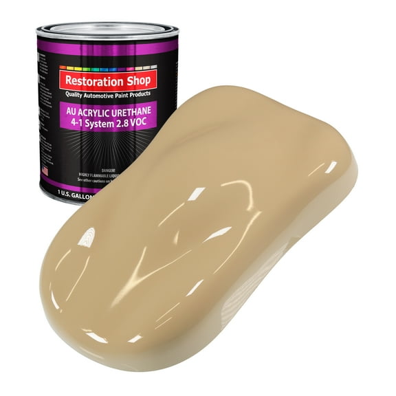 Restoration Shop Shoreline Beige Acrylic Urethane Auto Paint - Gallon Paint Color Only, Single Stage High Gloss