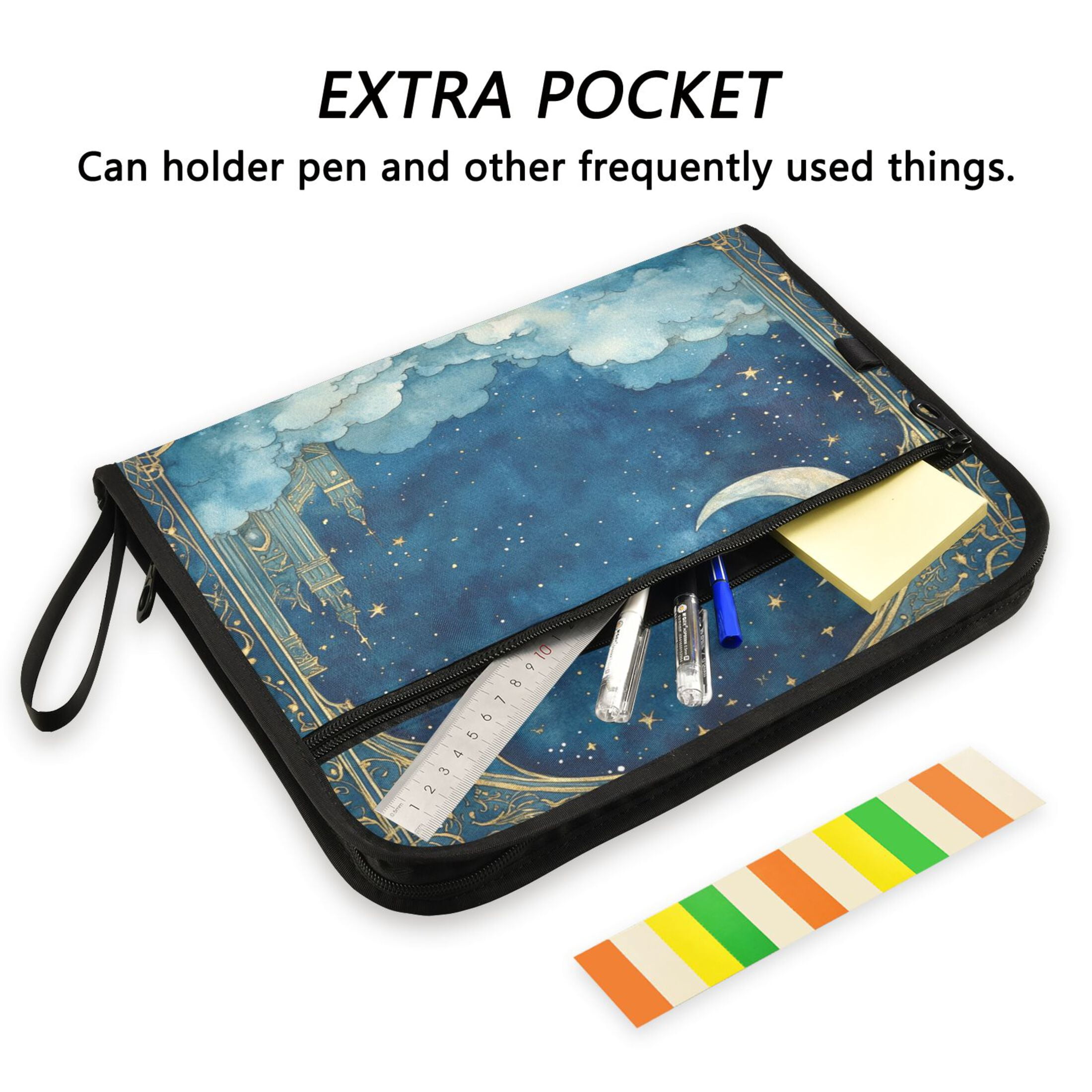 WOBOGO Fantasy Palace Expanding File Folder Letter Size Accordion Filing Organizer 13 Pocket Separate Organ Pocket