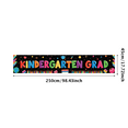 thumbnail image 6 of Colorful Graduation Banner Kindergarten Grad Decorative Caps Diplomas Backdrop for School Ceremony Kids Party Celebration, 6 of 8