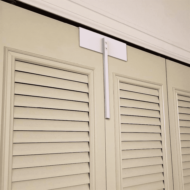 Cerradura de puerta plegable de metal: cerraduras de seguridad para niños de doble puerta que mantienen a los niños pequeños, gatos y perros fuera de los armarios, gabinetes y despensa, no es necesar