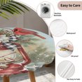 thumbnail image 3 of Christmas Cardinal Round Tablecloth for 55-60 Inch Tables,Fitted Table Cover with Elastic Edge,Winter Xmas Poinsettia Berry Sky Blue Waterproof Outdoor Table Cloth Protector for Patio Garden Dinner, 3 of 9