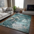 thumbnail image 6 of Addison Rugs Mayfield Washable Transitional Watercolors Teal Rectangle Rug, 2'6" x 3'10", 6 of 6