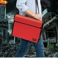 thumbnail image 4 of Large Fireproof Document Carry Bag, 16" x 5" x 12", by Better Office Products, Safe Storage Bag with Handle and Shoulder Strap, Water-Resistant, 5" Expansion Base (Black), 4 of 6