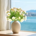 thumbnail image 4 of Artificial Small Daisy Bouquet Faux Wildflower Bundle, Rustic Fake Floral Arrangement for Vase Filler Living Room Tabletop Wedding Banquet Farmhouse Indoor Home Party Decor Ornament 1Pcs, 4 of 4
