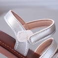 thumbnail image 5 of Ruyang Toddler Girls Gladiator Sandals with Ankle Strap Open Toe Strappy Flats Rubber Sole Lightweight Dress Shoes, 5 of 7