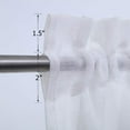thumbnail image 3 of DSstyles Blue Sheer Tier Curtains for Small Window - Linen Look Textured Privacy Semi Sheer Drapes for Kitchen/Cafe,Rod Pocket Voile Curtain Panels Draperies - 27" W x 24" L, Dusty Blue, Set of 2, 3 of 9