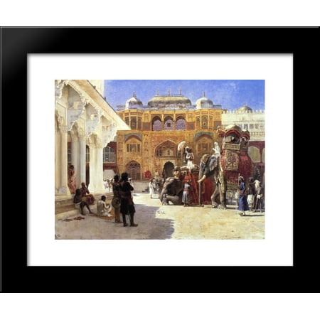 Arrival of Prince Humbert, the Rahaj, at the Palace of Amber 20x24 Framed Art Print by Edwin Lord Weeks