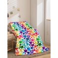 thumbnail image 4 of Throw Blanket for Couch Sofa Colorful Love Heart Couple Lovers Blanket Boys Girls Teen Soft Flannel Fleece Blanket Rainbow Heart Shaped Decor All Season (Colorful, Throw(50"x60")), 4 of 6
