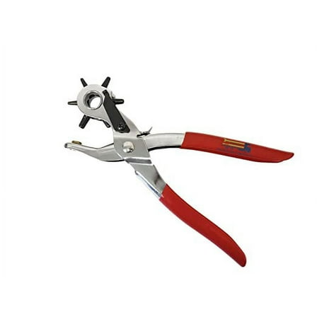 Leather Rubber Plastic Grommet Punch with Coated Handles (Brass Anvil)