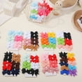 thumbnail image 2 of Ensemble de 10 Pcs Pinces à Cheveux Ruban Uni 1,9‘‘ pour Filles, Nœud Papillon Fait Main, MiNi Barrettes Accessoires pour Cheveux tzw, 2 of 7