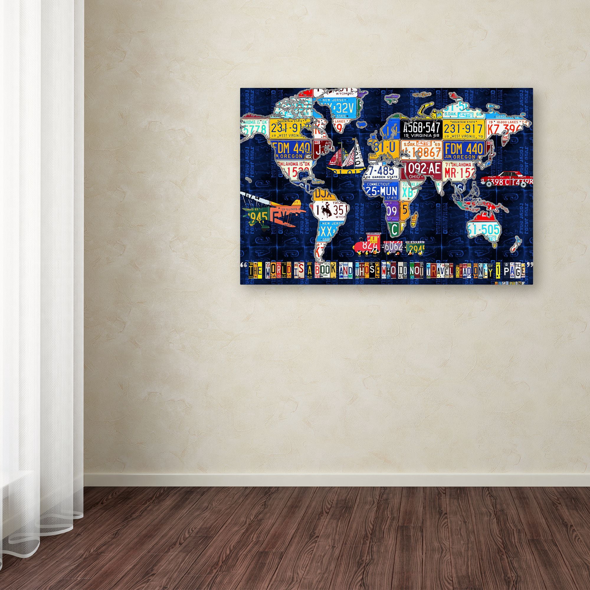 Trademark Fine Art 'World Map 2016 Augustine' Canvas Art by Design Turnpike