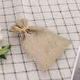 thumbnail image 4 of Bolsa con cordón portátil para el hogar, bolsa de almacenamiento de joyas, 25 uds., 10,5x15,5 cm (marrón claro), 4 of 8